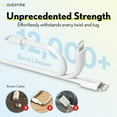 thumbnail image 4 of Overtime MFi Certified Charging Cable, Portable & Smart Charging USB A to Lightning Cable, Ultra-Fast Apple Charging Cord, Compatible With iPhone | iPad | iPod,  6ft - White, 4 of 9