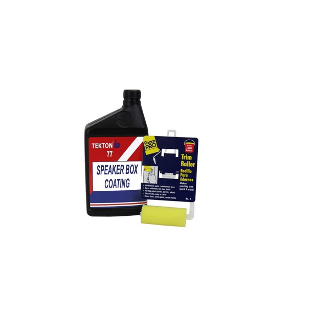 TEKTON 77 Speaker Box Coating Paint 1 Quart with 1 Roller