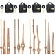 thumbnail image 1 of Mecanismo de Reloj de Pared de Eje de 4 Piezas Mecanismo con 4 Tipos de Manecillas de Madera de Nogal de 12 Pulgadas, Piezas de Repuesto de Reloj de Cuarzo, 1 of 5