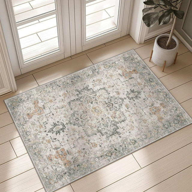 Area Rugs x for Living Room Machine Washable Rug for Hallway Kitchen Low Pile Print Rug for Bedroom Dining Room Home Office