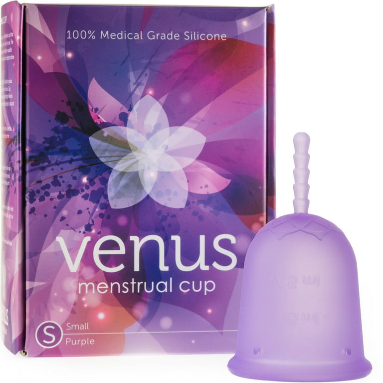 DUTCHESS Menstrual Cup - Reusable, Soft, Medical-Grade Silicone Period Cups  - Easy to Clean Tampon and Pad Alternative - Small, Pink & Purple  Multi-colored Small (Pack of 2)