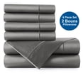 thumbnail image 1 of 1000 Thread Count Combed Cotton Blend Sateen Deep Pocket 6 Piece Sheet Set, Hotel Quality Sheet Set, 1 of 2