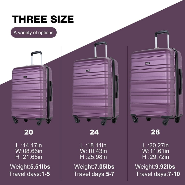 Tripcomp Hardside Luggage Set, 3-Piece (21/25/29