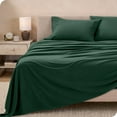 thumbnail image 2 of Bare Home Cozy Fleece Sheet Set - Extra Plush Polar Fleece - Deep Pocket - King, Forest Green, 2 of 8