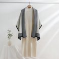 thumbnail image 5 of Conjunto de vestidos de dos piezas para mujer, capa de punto a la moda, capa de bloque y Vestido de manga larga liso, 2024, 5 of 5