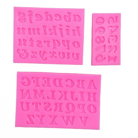 

Set of 3 Silicone Chocolate Molds English Alphabet Handmade Soap Candle Aromatherapy Mold Cake Chocolates Baking Gadgets