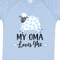 thumbnail image 4 of Inktastic My Oma Loves Me Baby Lamb Boys or Girls Baby Bodysuit, 4 of 5