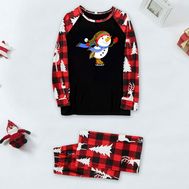 Pyjamas de Noël Assortis pour Femmes Ensembles de Pyjamas de Vacances pour la Famille