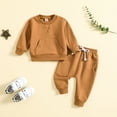 thumbnail image 2 of TAIAOJING Toddler Baby Outfits Boys Girls Long Sleeve Solid Tops And Pants Fall Clothes Child Kids Set, 2 of 7