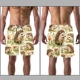 thumbnail image 3 of luoweisi Men's Beach Shorts Quick Dry Swim Trunks with Mesh Lining Hedgehog 2XL, 3 of 5