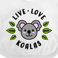 thumbnail image 4 of Inktastic Live Love Koalas Boys or Girls Baby Bib, 4 of 4