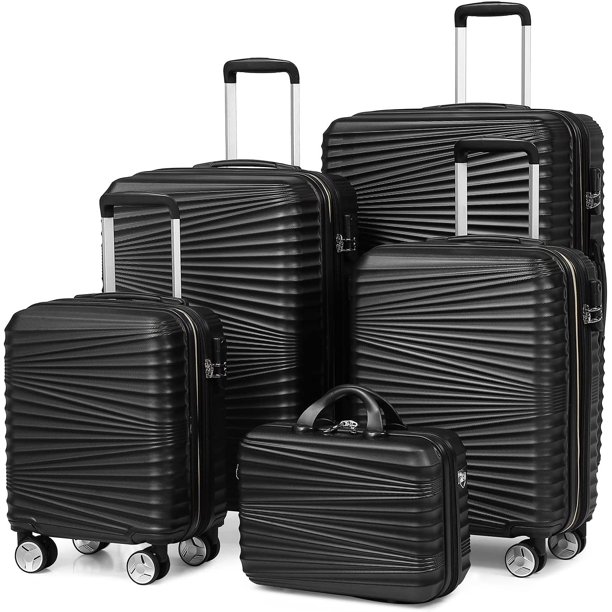 Luggage 5 Piece Sets Hard Shell Luggage Set Expandable Carry on Luggage
