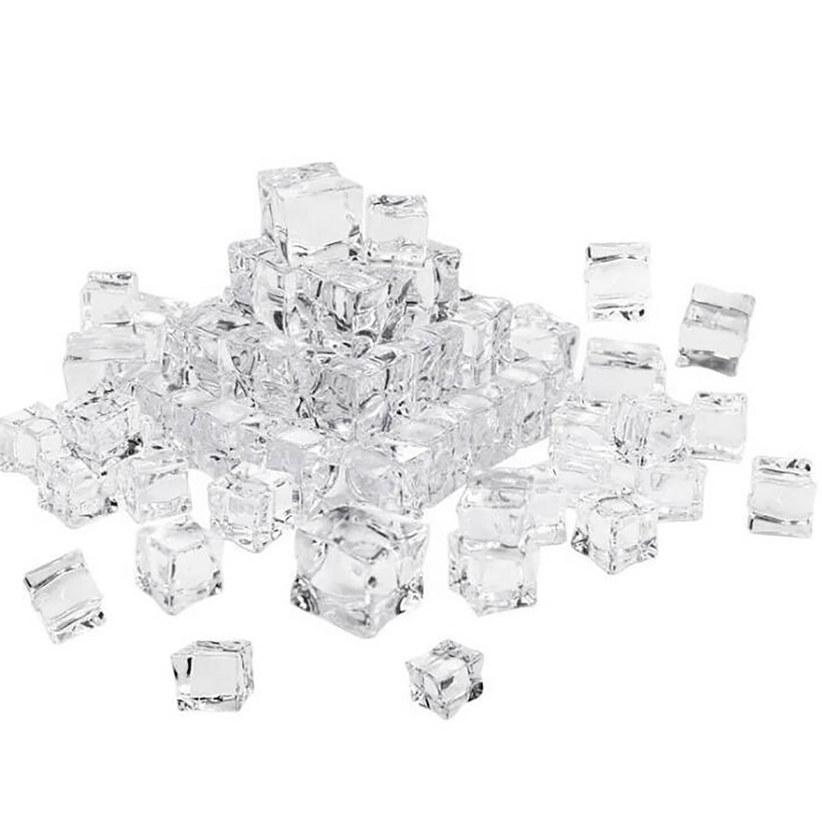 Details about   50 Pcs 20mm Clear Fake Ice Acrylic Decorative Ice Cubes