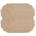 thumbnail image 1 of Round Placemats Set of 12 Jute Rustic Place Mats for Dining Table Heat Resistant Natural Farmhouse Table Mats Decor (Wave Rim), 1 of 5