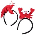 thumbnail image 2 of 2Pcs Cloth Crayfish Hairhoops Adorable Headwears for Kids (Lobster+Crab, Red), 2 of 8
