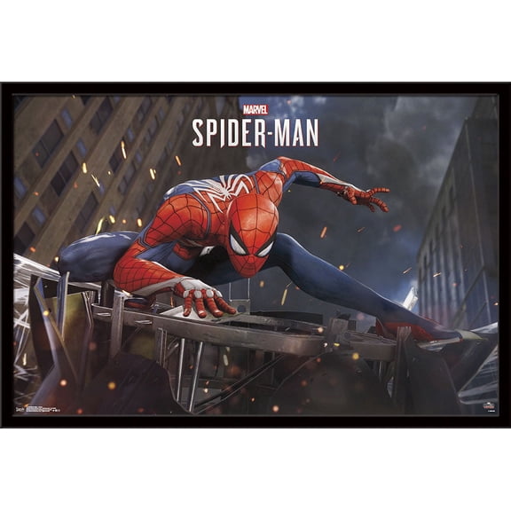 Marvel Comics - Spider-Man - Action Wall Poster, 22.375" x 34", Framed