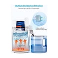 thumbnail image 3 of 6L 1.6 Gallon Larger Pure Water Purifier Filter For Home Table Countertop, 900W Glass Pot Distilled Maker, Stainless Steel Interior Drinking Machine To Make Clean Waters, Silver, 3 of 10