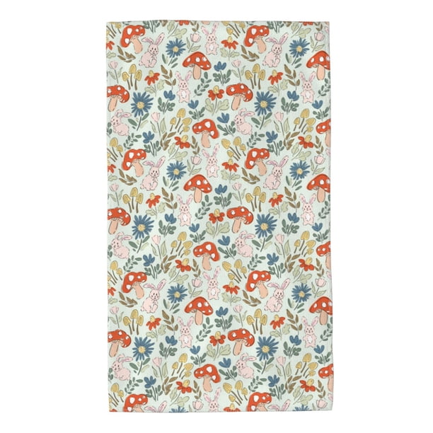 Balery Garden Of Little Bunnies Toalla de Microfibra Premium con Estampado – 27.5x16 pulgadas, Alta Absorción, Suave y Aterciopelada, Secado Rápido