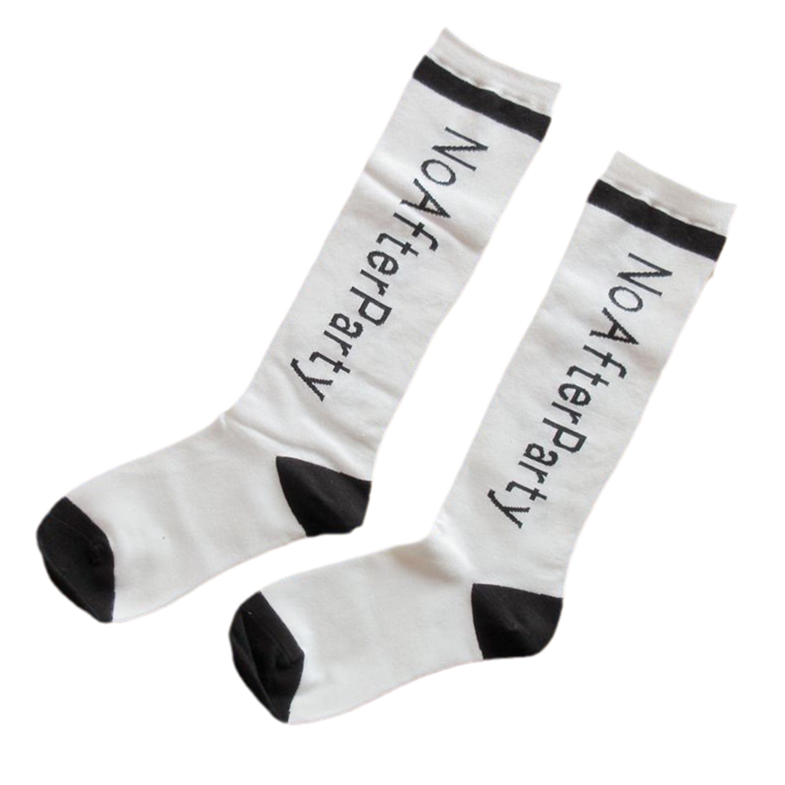 CHAOMA Women Men Harajuku Baseball Knee High Socks Novelty Funny No After Party Letters Striped Skateboard Cycling Stockings CHAOMA Women Men Harajuku Baseball Knee High Socks Novelty Funny No After Party Letters Striped Skateboard Cycling Stockings