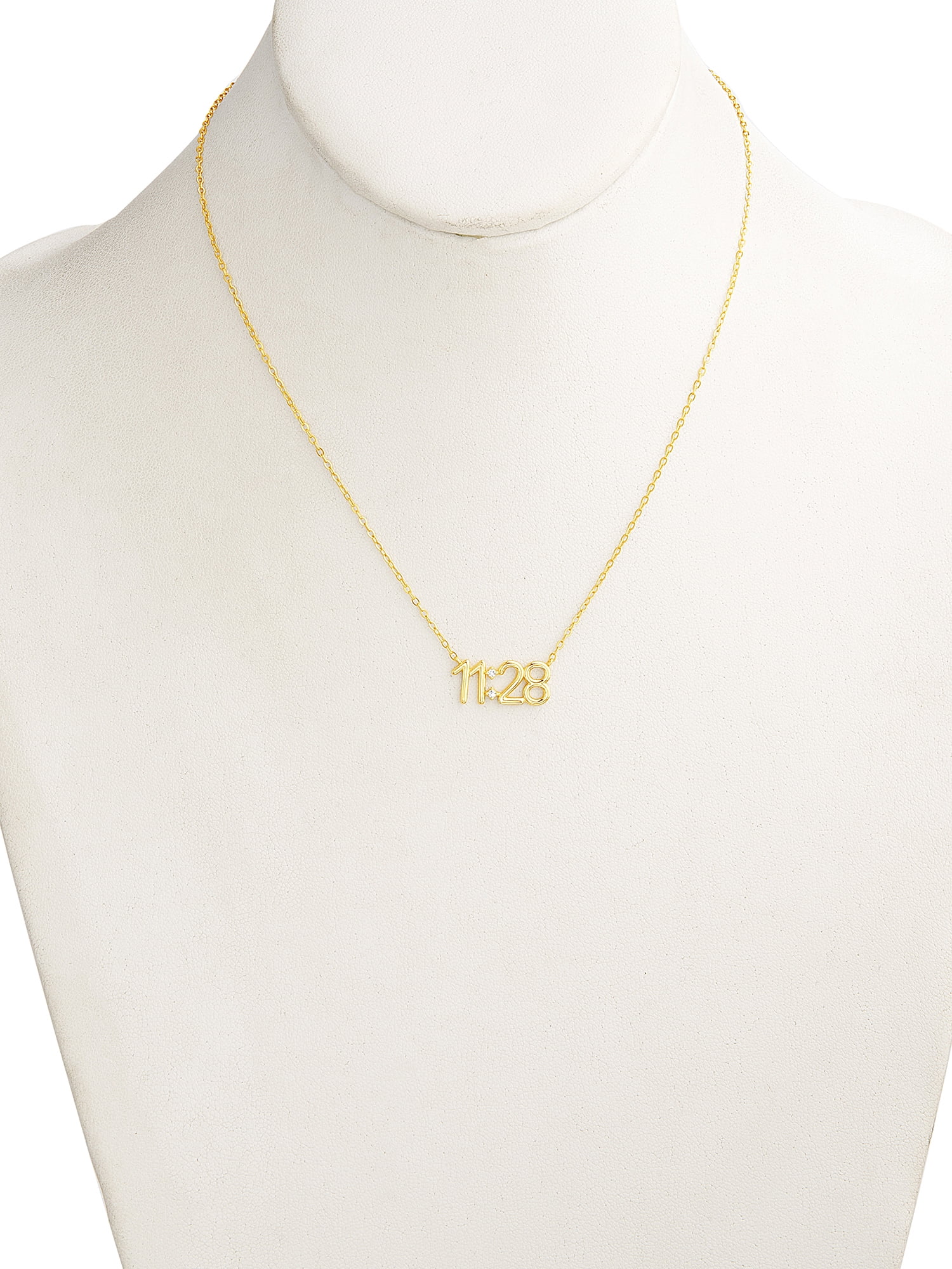 Brilliance Fine Jewelry Sterling Silver 14K Gold-Plated Bible Verse Matthew 11:28 16"+2" Necklace
