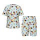 thumbnail image 1 of Balery Submarine With Fishes Undersea Conjunto de Pijama Infantil de Manga Corta con Estampado – Ropa de Dormir de Algodón Suave-X-Large, 1 of 6