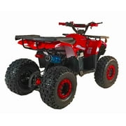 HHH 125cc ATV Quad 125cc ATV with Reverse, LED Lights, Big Wide Tires with Matching Rims 4 Wheeler-Red