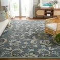 thumbnail image 3 of SAFAVIEH Jardin Tiphanie Floral Wool Area Rug, Grey/Multi, 4' x 4' Square, 3 of 6