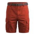 thumbnail image 7 of HKYNLAG Men's Twill Cargo Shorts Relaxed Fit Lightweight Durable Casual Hiking Shorts Multi Pockets Casual Golf Outdoor Work Shorts (No Belt) Wine 3XL, 7 of 7
