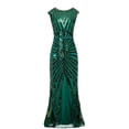 thumbnail image 1 of Vestido largo ajustado con dobladillo de cola de pez y lentejuelas para fiestas de noche, reuniones anuales, banquetes de alta gama, vestido de cóctel, 1 of 6