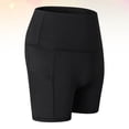thumbnail image 4 of TUIBELYN Women's High Waist Yoga Shorts Black - Running, Workout, Dance, Fitness Tights, Short Pants for Active Wear, 4 of 7