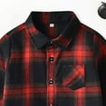 thumbnail image 5 of Zshosam Toddler Boy Flannel Jacket Baby Toddler Baby Flannel Jacket Baby Boy Girl Plaid Coat Button Down Kids Fall Winter Outerwear Size 7T 8T,(Red 7-8 Years), 5 of 5
