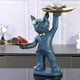 thumbnail image 2 of llavero de estatua de resina Francés Butler Escultura Resina Perro Con Bandeja Para Sala De Estar Azul Fanmusic llavero de estatua de resina, 2 of 6