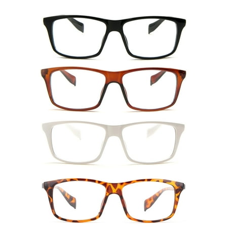 Newbee Fashion - Casual Simple Squared Durable Frames Temple Design Clear Eye