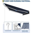 thumbnail image 7 of 12'x10' Retractable Patio Awning, Waterproof Sun Shade with Manual Crank Handle, Aluminum Frame & 280g/㎡ Polyester Fabric for Deck, Porch & Balcony, 7 of 7