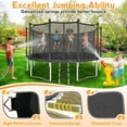thumbnail image 4 of KOFUN 1500LBS 16FT Trampoline for Kids and Adults Outdoor Backyard Trampoline with Safety Enclosure Net, Basketball Hoop, 4 Anchor Kits, Ladder, A Ball, Black, 4 of 7