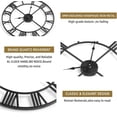 thumbnail image 4 of Horloge murale ajoure au design rtro moderne , horloge silencieuse , noire , 40 cm , parfaite pour le salon , la cuisine et le burea, 4 of 5