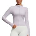 thumbnail image 2 of Veste de Yoga Polyvalente pour Femmes, chandail-Over Doublé en Polaire Confortable, Tissu en Polyester Extensible, Haut Ajusté à Manches Longues avec Col Rond, Conçu pour la Chaleur à la Maison et la Superposition en Extérieur, 2 of 7