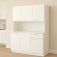 thumbnail image 6 of Wooden Kitchen Pantry Storage Cabinet with Drawer, Doors and Shelves, White, 6 of 7