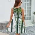 thumbnail image 6 of Bamboo Branches Pictures Dress Fashion Beach Long Dresses Female Party Printed Sundress, 6 of 7