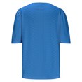 thumbnail image 5 of Zunfeo Summer Blouse for Women Puff Sleeve Ladies Tops Elegant Dressy Tops for Going Out Blue 2XL, 5 of 8