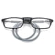 thumbnail image 4 of Gafas de lectura Tr de alta calidad con absorción magnética, cuello colgante, gafas para lectores Funky (ampliación 3,0: Gris ), 4 of 5