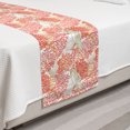 thumbnail image 2 of Underwater Bed Runner, Sea World Pattern with Tortoiseshell Swimming Amongst Coral Reef, Decorative Accent Bedding Scarf for Hotels Homes and Guestrooms, Twin, Coral Orange, by Ambesonne, 2 of 2