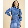thumbnail image 5 of Moomaya Bishop Sleeves Spread Collar Cotton Dress - Women's Boho A-Line Dress, 5 of 9