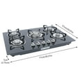 thumbnail image 5 of Fichiouy 30.3" Gas Cooktop 5 Burners Built-in Stove LPG/NG Gas Top Stove Tempered Glass for Kitchen, 5 of 10