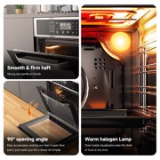 Sunmaki Electric Single Wall Oven 24 Inch , 2.5 Cu. Ft Electric Built-in Convection Oven LED Digital Display Touch Control Timer Alarm Clock Child Lock for Kitchen