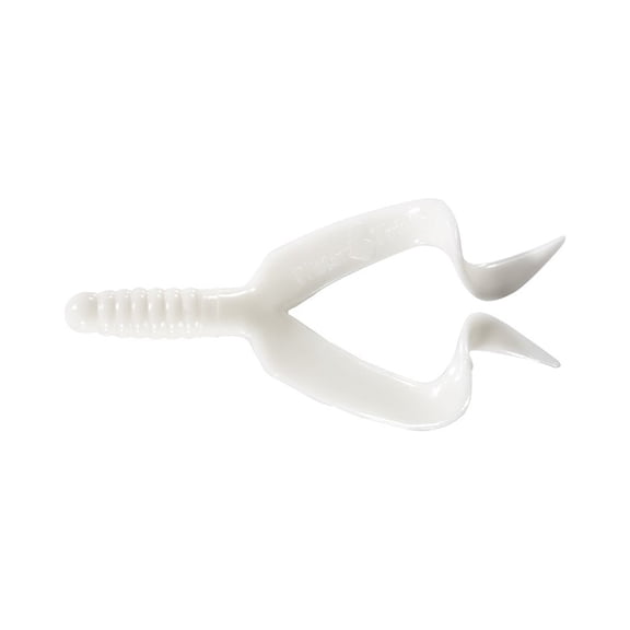 Mister Twister Double Tail 4" Grub White 10PK