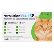 Revolution Plus Topical Solution for Cats, 11.1-22 lbs, (Green Box),