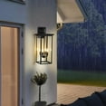 thumbnail image 4 of ACE-LIGHTS,25.6"(H) 4-Light Farmhouse Outdoor Wall Light(Bulbs Not Included),Front Porch Light,Outdoor Light Fixutre,Outdoor Wall Lantern Sconce For Entrance,Doorway,Corridor,Balcony,Porches(Black), 4 of 10