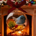 thumbnail image 4 of 3D Christmas Ornament with Bird Inside Snow Globe Effect Hanging Decor Musical Holiday Decoration for Xmas Tree（A), 4 of 5