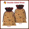 thumbnail image 2 of Sikiie Brown Mushrooms Christmas Gift Bags Drawstring Gift Bags Sacks Drawstring Bag Holiday Linen Xmas Wrapping Bags for Presents Party Gift-Black, 2 of 8